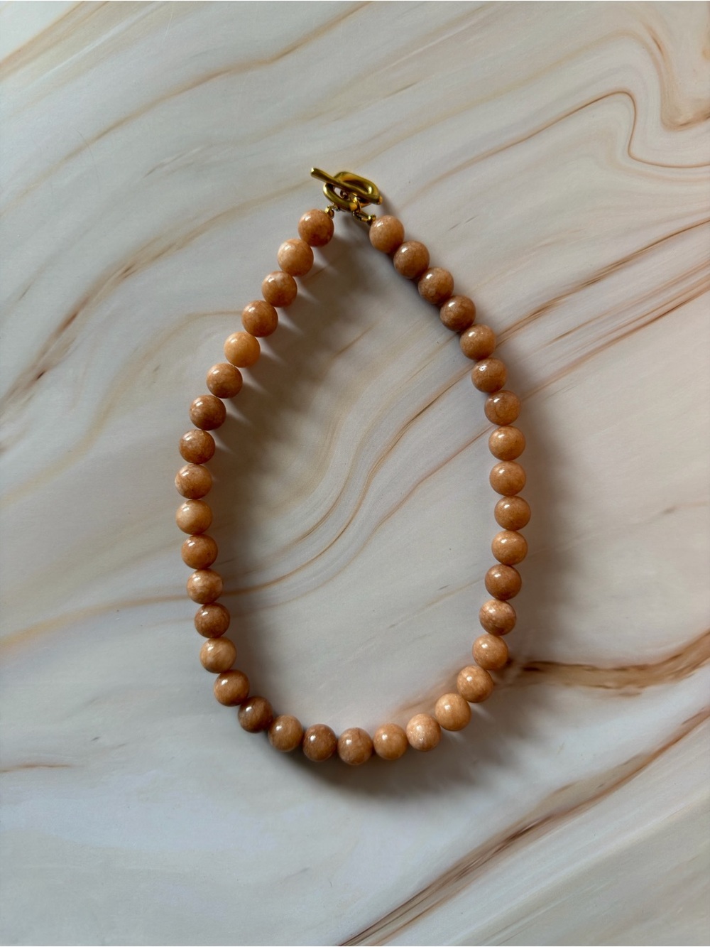 Sunstone Necklace with T- Closure - Women Jewelry